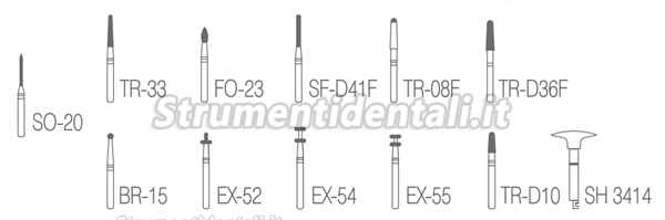 12 Kit Strawberry per la preparazione di ceramica denti corona anteriori e molari